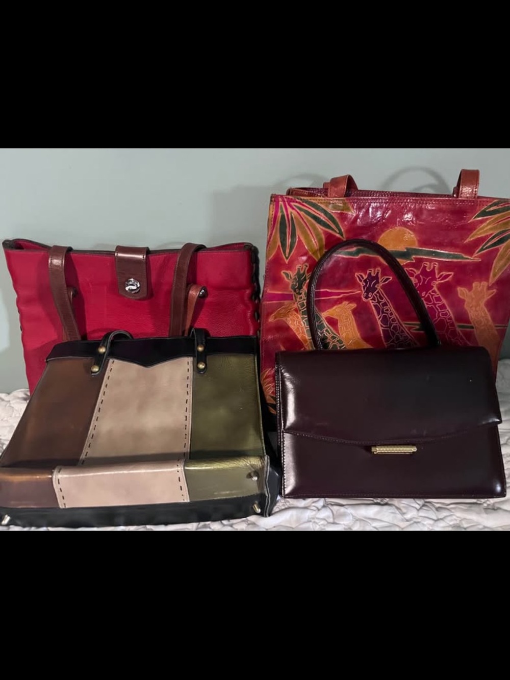 Bundle of 4 vintage handbags